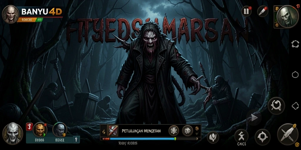 Tampilan gameplay BANYU4D yang mencekam dan menyeramkan.