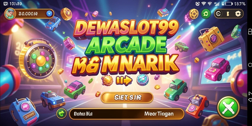 Screenshot gameplay utama DEWASLOT99 menampilkan mesin slot yang mengasyikkan.