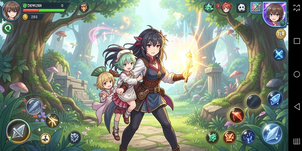 Screenshot gameplay DEWI288 yang menampilkan momen seru dalam anime.