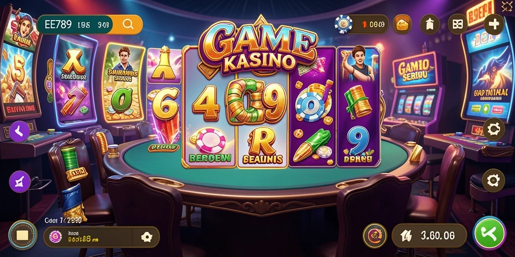 Screenshot gameplay EE789 menampilkan keseruan permainan Kasino.