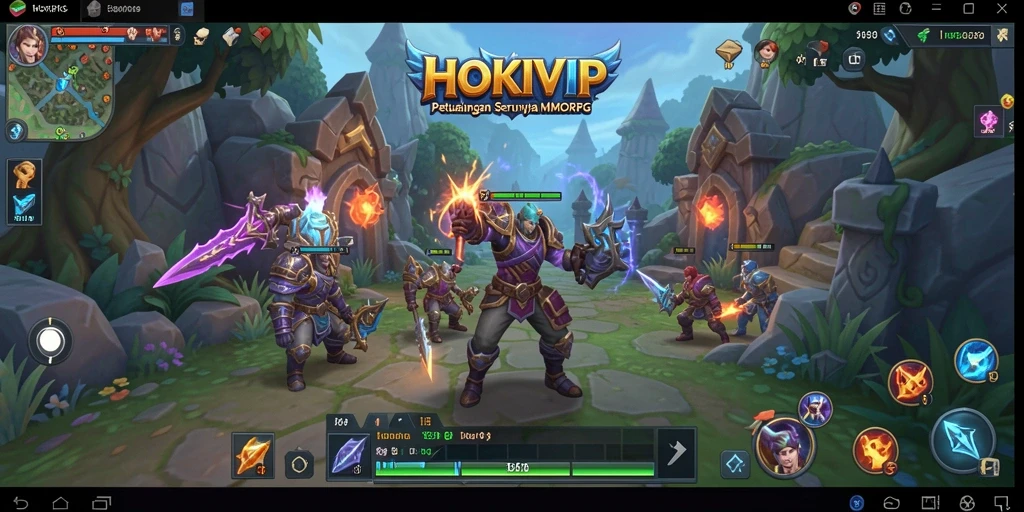 Tampilan gameplay HOKIVIP yang epik dalam dunia MMORPG.