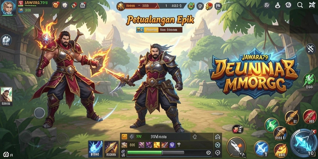 Tampilan gameplay seru di dunia MMORPG JAWARA79.