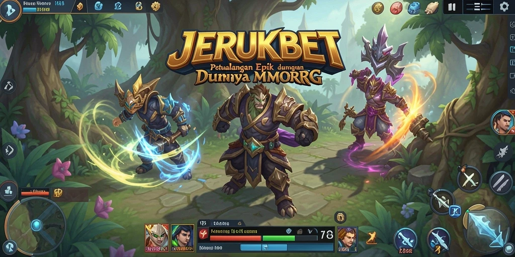 Tampilan gameplay JERUKBET yang menakjubkan dalam MMORPG.