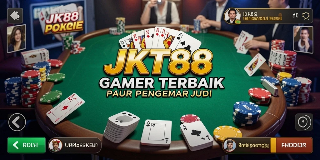 Tampilan grafis menarik dari gameplay JKT88 Poker.