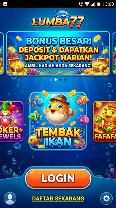 Tampilan antarmuka yang intuitif di lumba77.